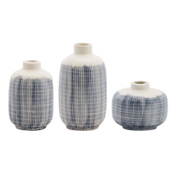 Blue and White Mini Vase, Set of 6, image 1