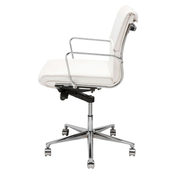Lucia White and Silver Office Chair, image 3
