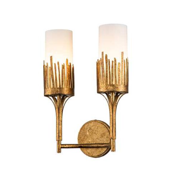 Sawgrass Gold Leaf Two-Light Wall Sconce, image 1