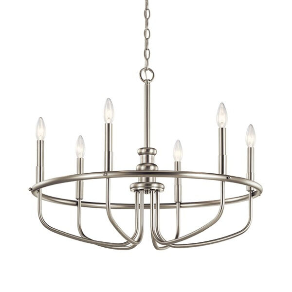 Capitol Hill Brushed Nickel Six-Light Large Chandelier, image 3