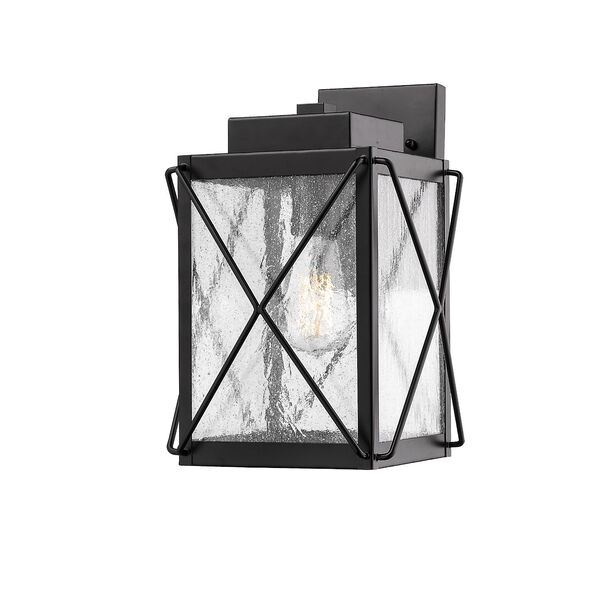 Robinson Powder Coat Black One-Light Outdoor Wall Sconce, image 1