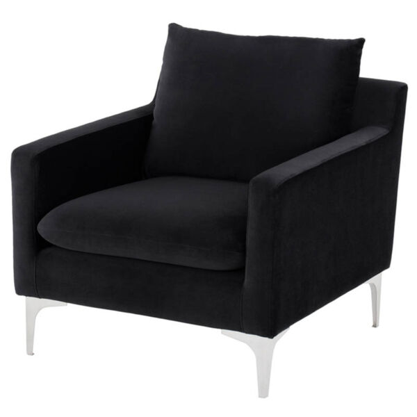 Anders Black and Silver Occasional Chair, image 1