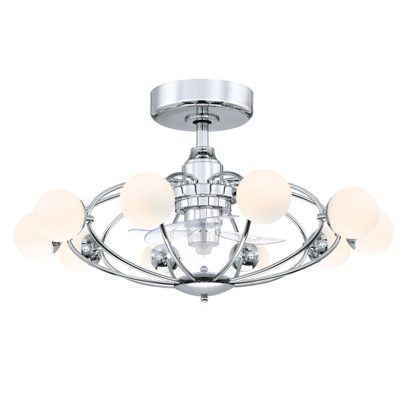 Kerring Chrome 32-Inch 10-Light LED Indoor Ceiling Fan, image 1
