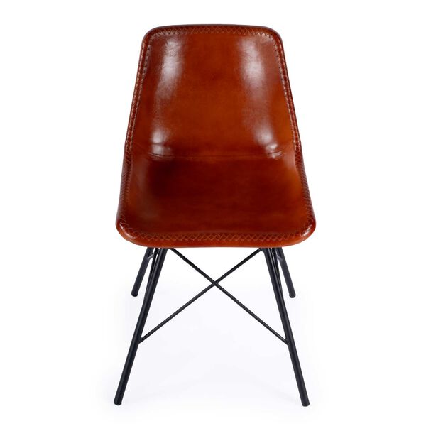 Inland Brown Leather Side Chair, image 3