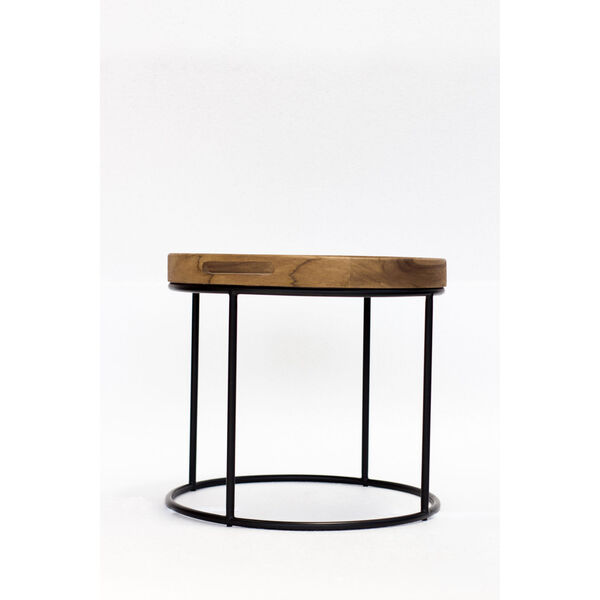 Berkeley Natural and Iron End Table, image 4