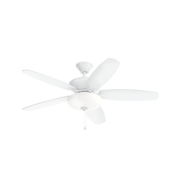 Renew Select Matte White 52-Inch LED Ceiling Fan, image 1