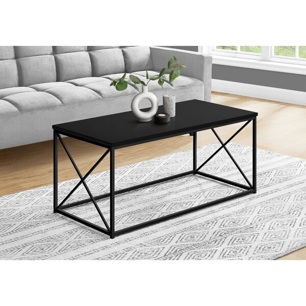 Black X-Leg Coffee Table, image 2