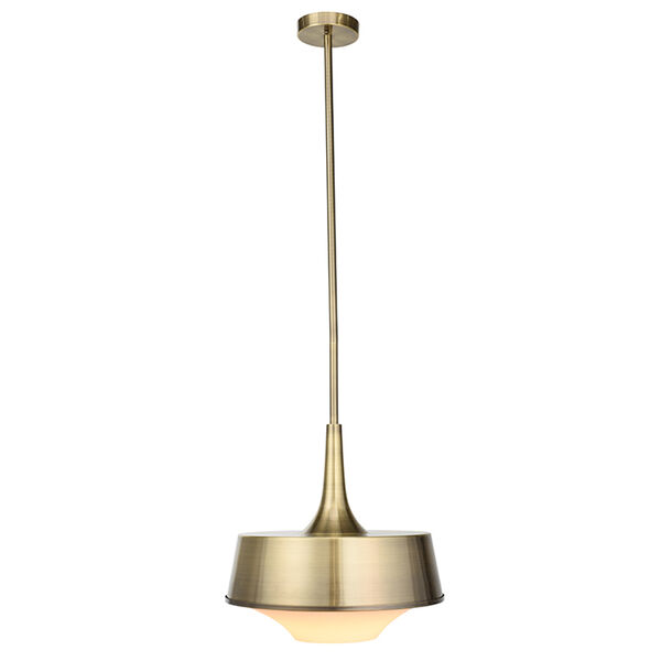 Harper Antique Brass One-Light Pendant, image 1