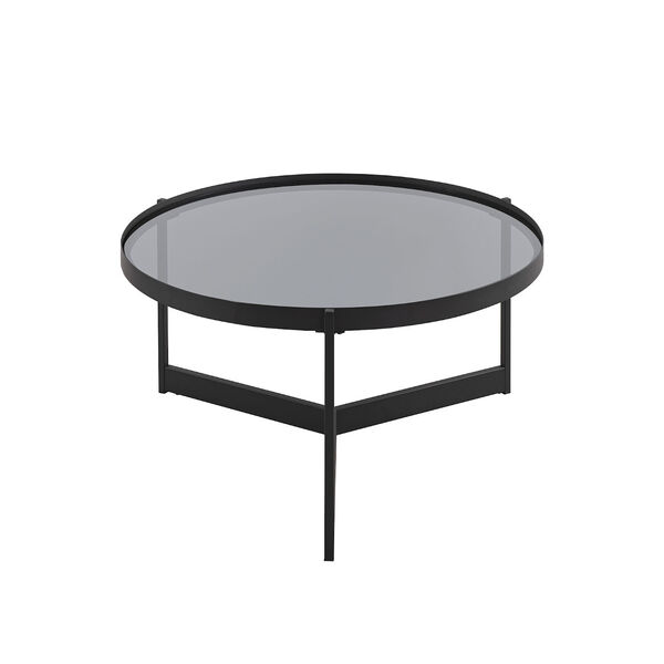 Rhonda Black with Smoked Glass Round Coffee Table, image 6
