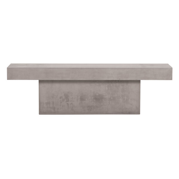 Perpetual Slate Gray T-Bench Concrete Dining Bench, image 2