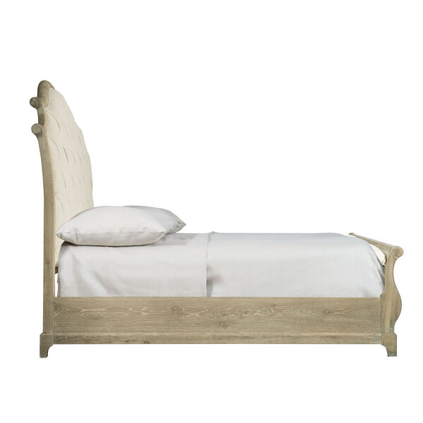 Rustic Patina Sand Upholstered Sleigh King Bed, image 3