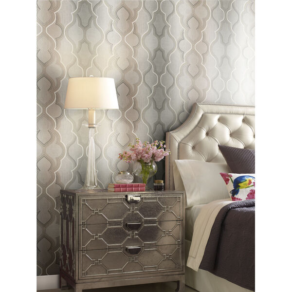 Damask Resource Library Brown 27 In. x 27 Ft. Modern Ombre Wallpaper, image 2