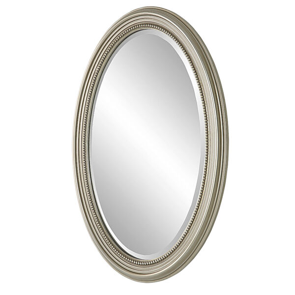 Wellington Silver Beaded Oval Wall Mirror, image 4