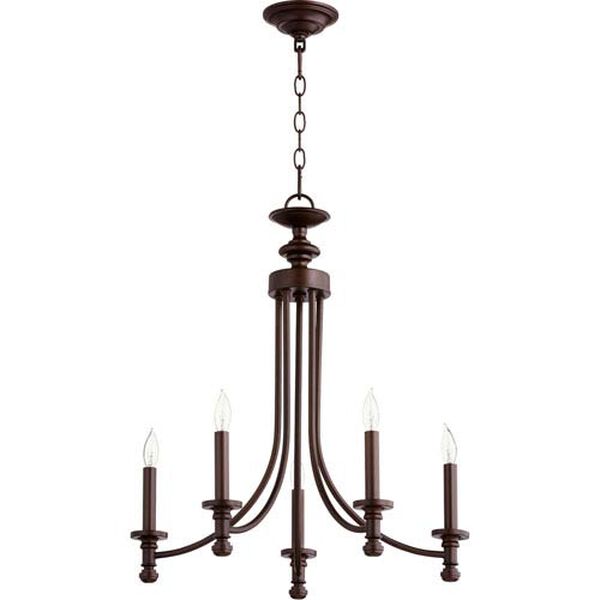 Atherton Oiled Bronze 22-Inch Five-Light Chandelier, image 1