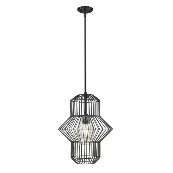 Orsay Matte Black 15-Inch One-Light Outdoor Pendant, image 2