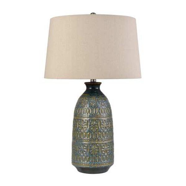 Burnie Blue Glazed One-Light Table Lamp, image 2