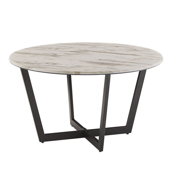 Danica White Faux Marble Coffee Table, image 1