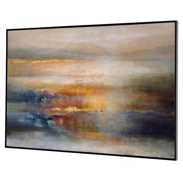 Seafaring Dusk Multicolor Hand Painted Abstract Art, image 3