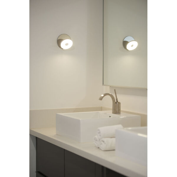 Gravy Silver Matte Yellow LED Plug-In Wall Sconce, image 6