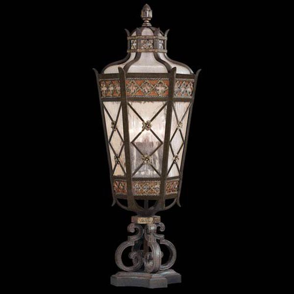 Chateau Outdoor Five-Light Outdoor Pier Mount in Variegated Rich Umber Patina Finish, image 1