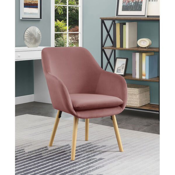Take a Seat Blush Velvet Charlotte Accent Chair, image 1