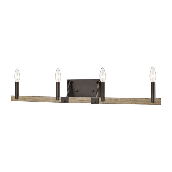 Transitions Oil Rubbed Bronze and Aspen Four-Light Bath Vanity, image 3