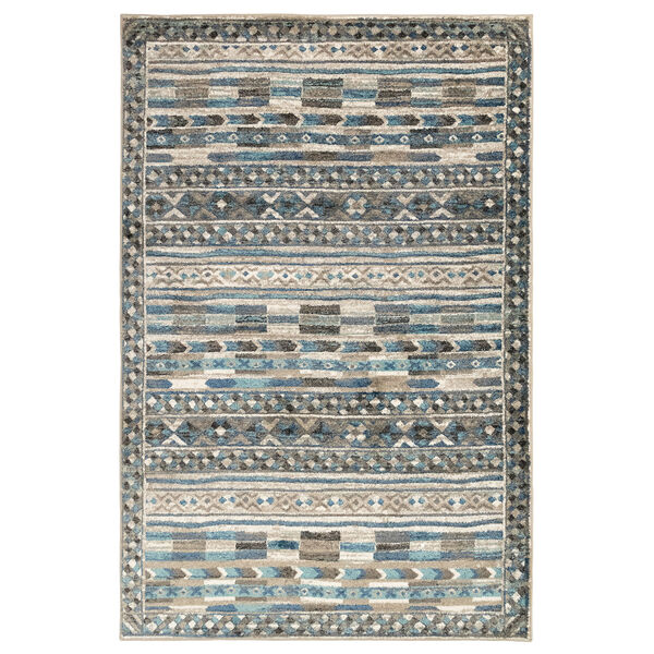 Ashford Tribal Cool Blue Rectangular: 7 Ft. 10 In. x 9 Ft. 10 In. Area Rug, image 2