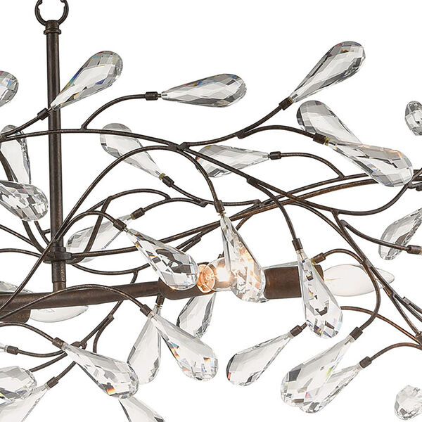 Crislett Sunglow Bronze Six-Light 43-Inch Pendant With Clear Crystal, image 5