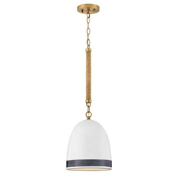 Nash Heritage Brass with Black Accents LED Pendant, image 1