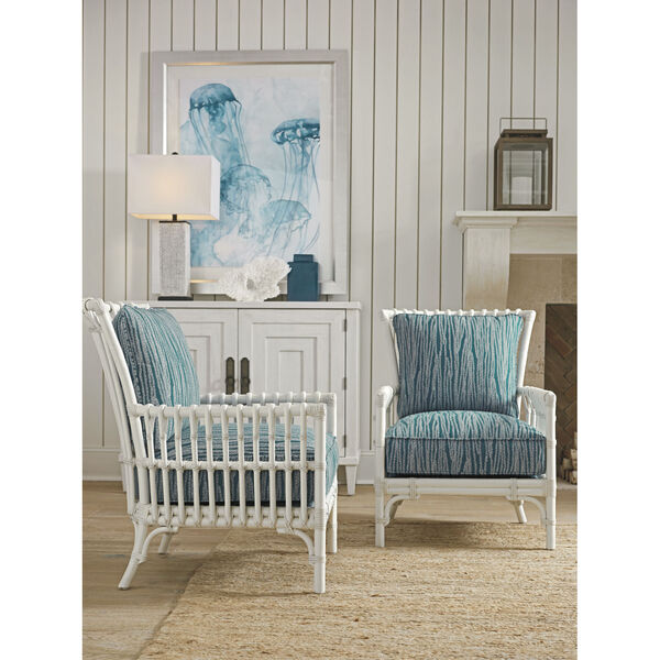 Ocean Breeze White and Blue Newcastle Chair, image 3