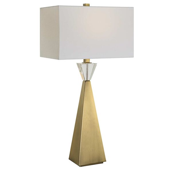 Arete Antique Brass White One-Light Table Lamp, image 2