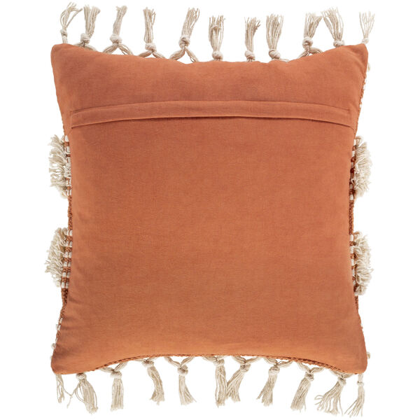 Helena Khaki and Burnt Orange 18-Inch Throw Pillow, image 3
