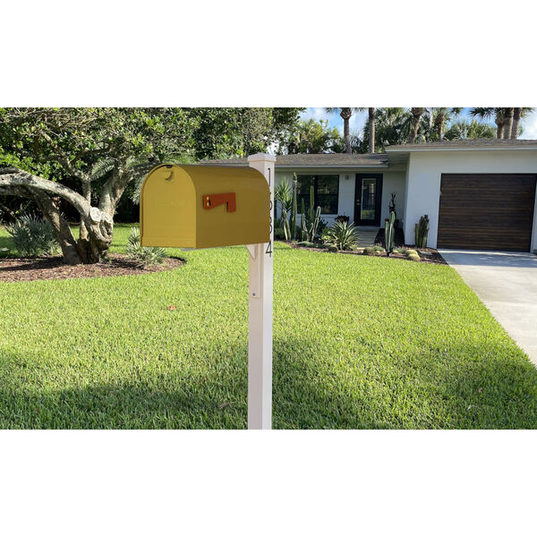 Rigby Yellow Curbside Mailbox and Post, image 5