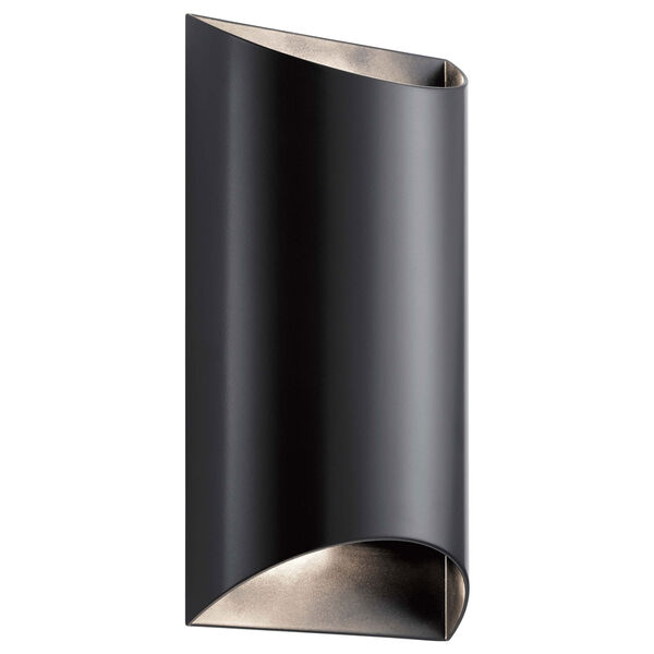 Wesley Black Two-Light LED Outdoor Wall Sconce, image 1