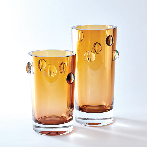 Amber Tall Glass Vase, image 4
