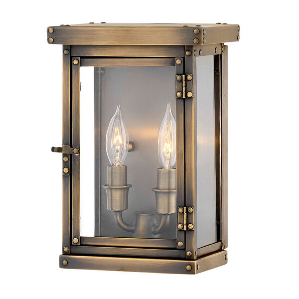 Hamilton Dark Antique Brass Two-Light Outdoor Small Wall Mount, image 11
