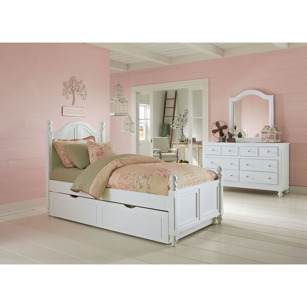 Lake House White Payton Arch Twin Bed with Trundle, image 1
