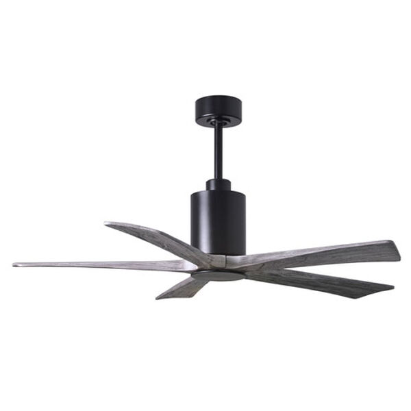 Patricia-5 Matte Black and Barnwood 52-Inch Five Blade LED Ceiling Fan, image 3