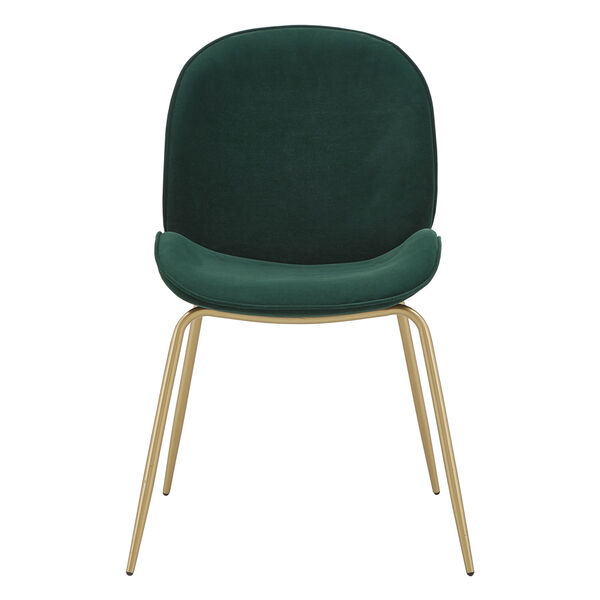 Cheryl Gold and Green Velvet Dining Chair, Set of Two, image 2
