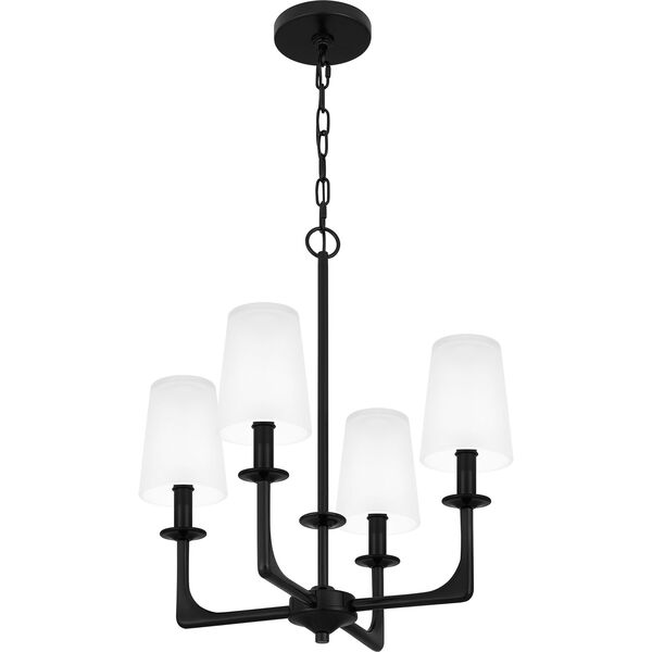 Hough Mystic Black and White Four-Light Chandelier, image 6