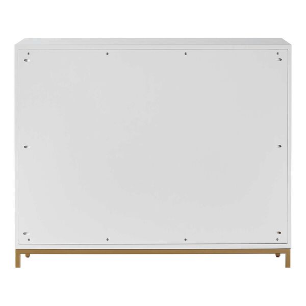 Tranquility Fleur White and Gold Hall Chest, image 6