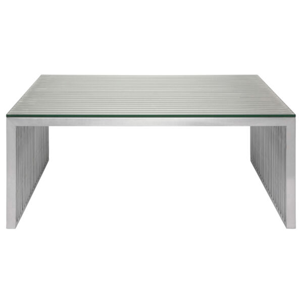 Amici Brushed Silver Coffee Table, image 2