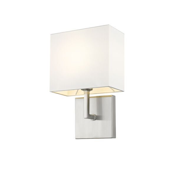 Saxon Brushed Nickel One-Light Wall Sconce, image 1