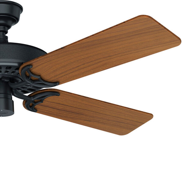 Original Black and Teak 52-Inch Adjustable Ceiling Fan, image 6