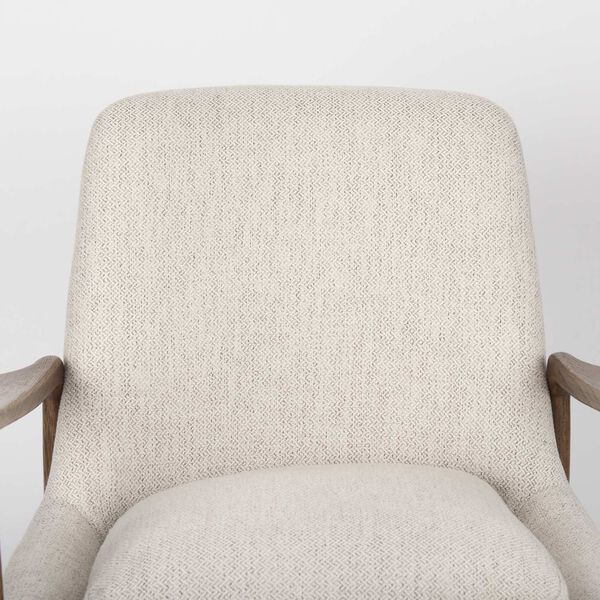 Westan Cream and Medium Brown Wood Accent Chair, image 6