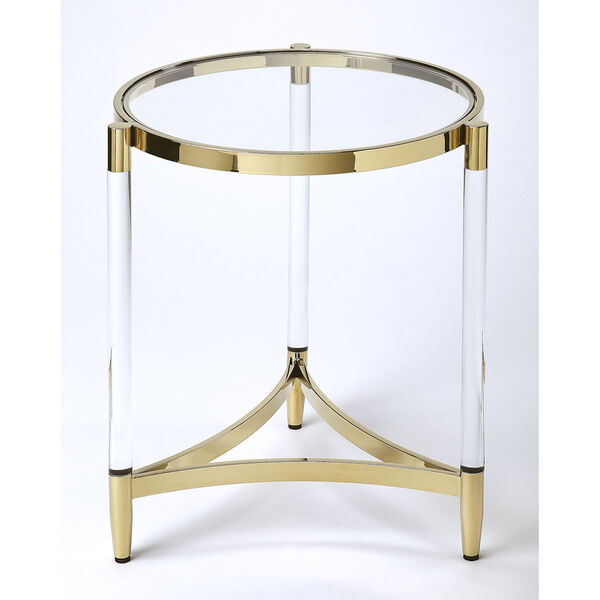 Charlene Acrylic and Round End Table, image 1