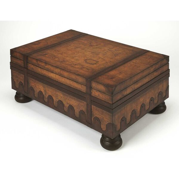 Heritage Genuine Leather Trunk Table, image 2