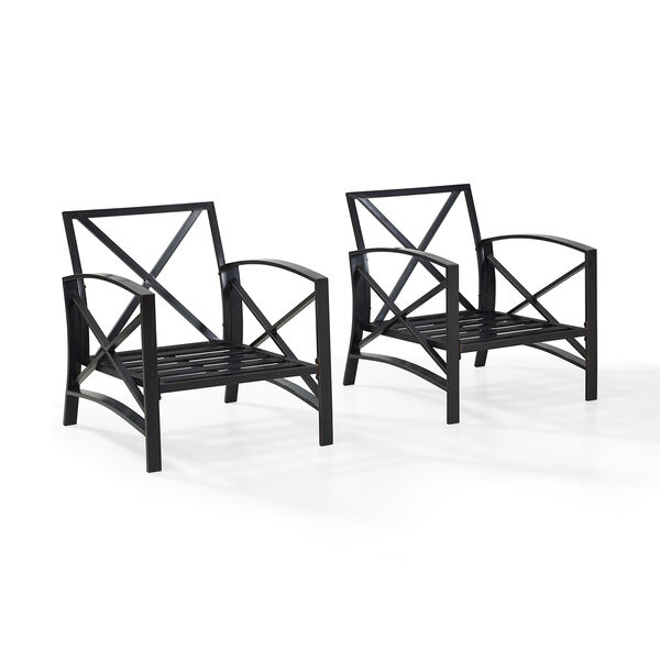 Kaplan 2 Piece Outdoor Seating Set With Oatmeal Cushion -  Two Outdoor Chairs, image 4