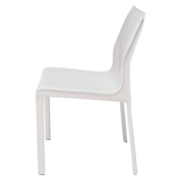 Colter Matte White Armless Dining Chair, image 3