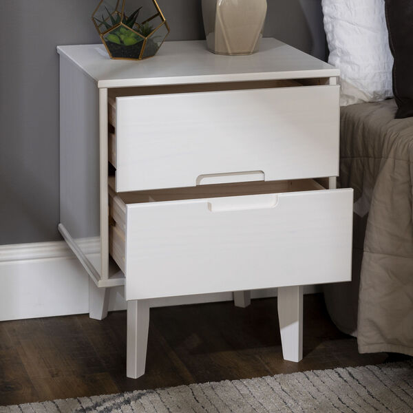 Sloane White Nightstand with Two Drawer, image 4
